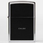 Custom Zippo Pocket Lighter - Classic Black