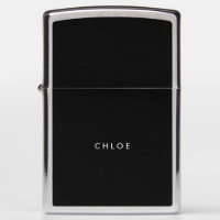 Custom Zippo Pocket Lighter - Classic Black