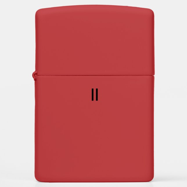 custom Zippo red matte pocket lighter (Front)