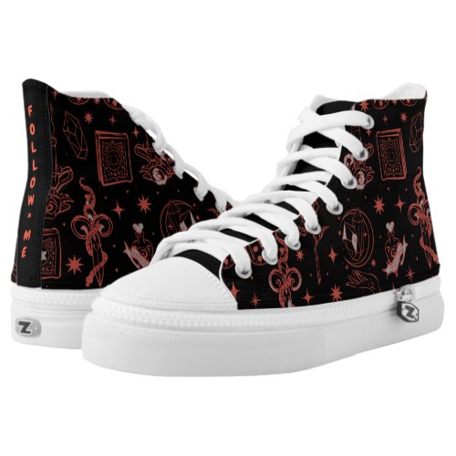 Custom Zipz High Top Shoes US Men 4  US Women 6