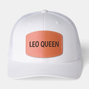 Custom Zodiac Leo Birthday Gift Friend LGBTQ Pride Leather Patch Hat