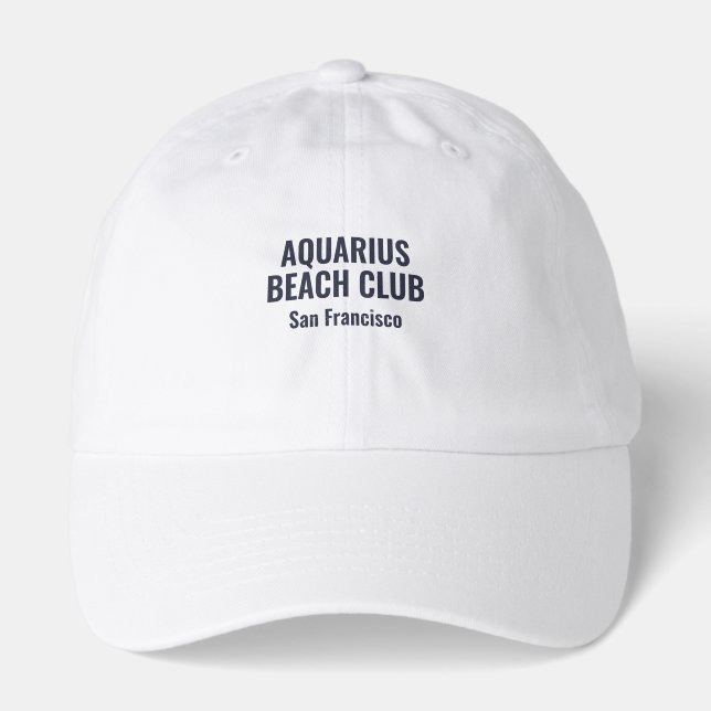 Custom zodiac sign simple astrology club funny Hat (Front)