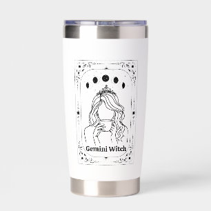 Custom Zodiac Tarot Astrology Gemini Witch Trendy Insulated Tumbler