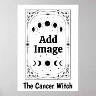Custom Zodiac Tarot Astrology Magical Cancer Witch Poster