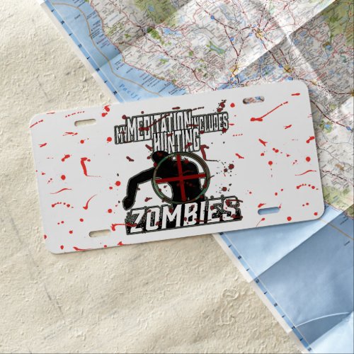 Custom Zombie Hunter License Plate