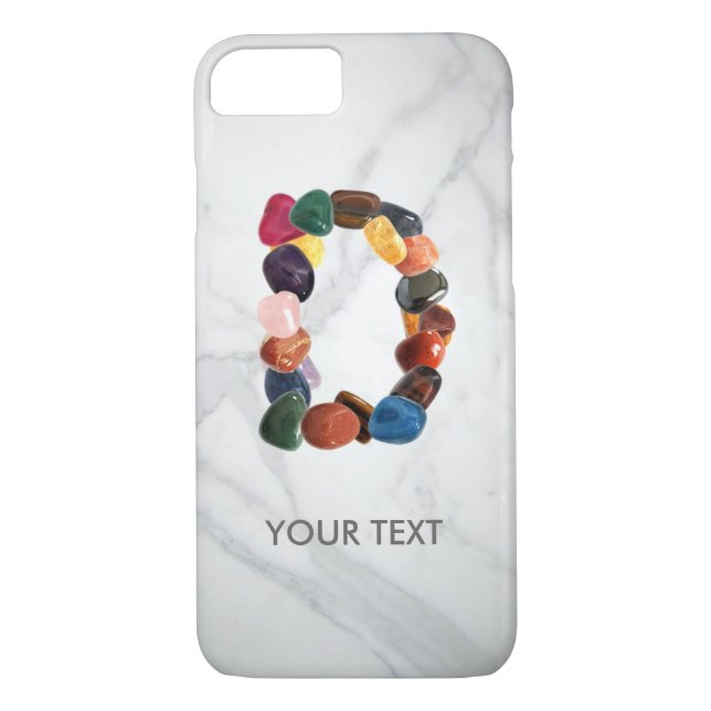 Customable Gemstone Initial "D" Case-Mate iPhone Case (Back)