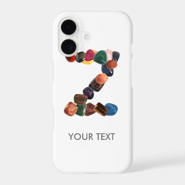 Customable Gemstone Initial "Z" Iphone Case (Back)