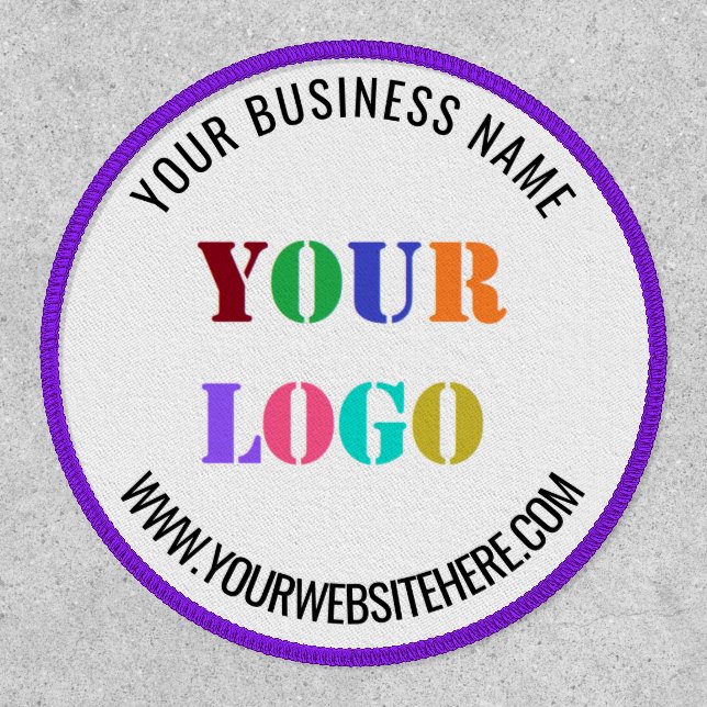CustomCompany Logo Text Business Patch Template (Front)