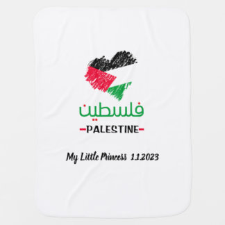 Custome Baby Palestine heart Blanket