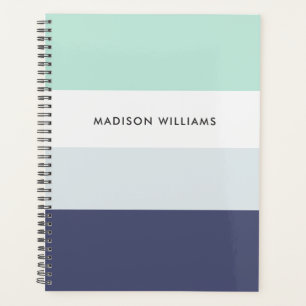 Custome Colorblock Horizontal Monogram Planner