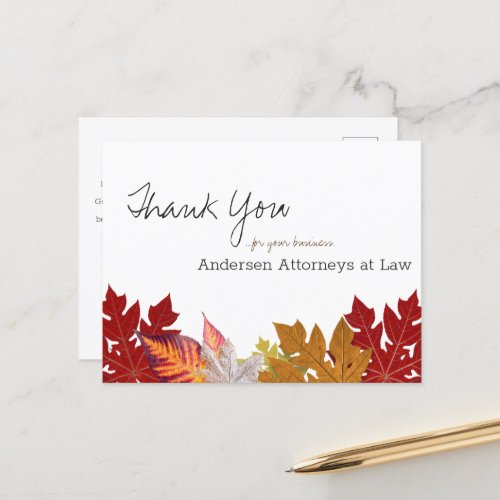 Custome Fall Thank You Cards _ Business Clients