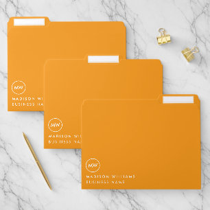 Custome Minimal Monogram File Folder