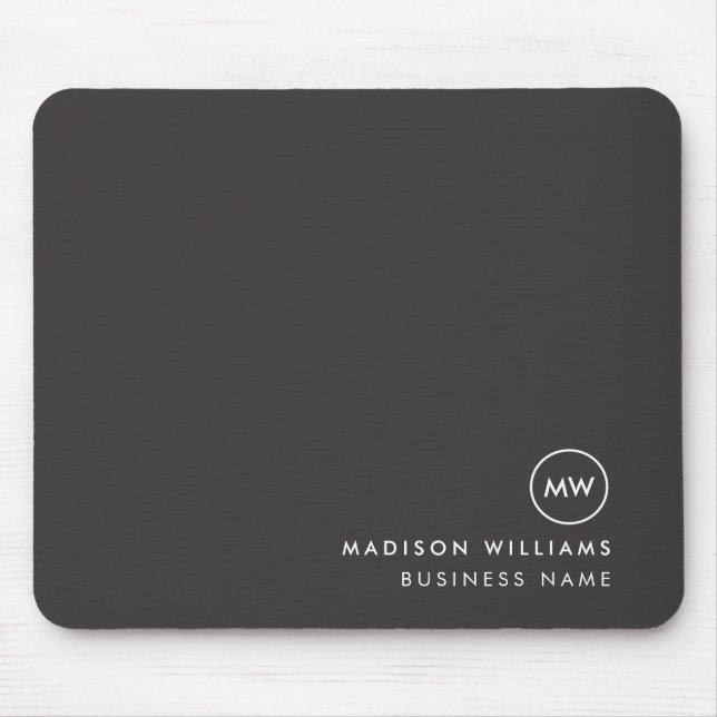 Custome Minimal Monogram Mouse Pad (Front)