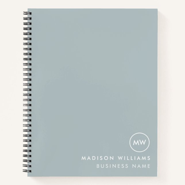 Custome Minimal Monogram  Notebook (Front)