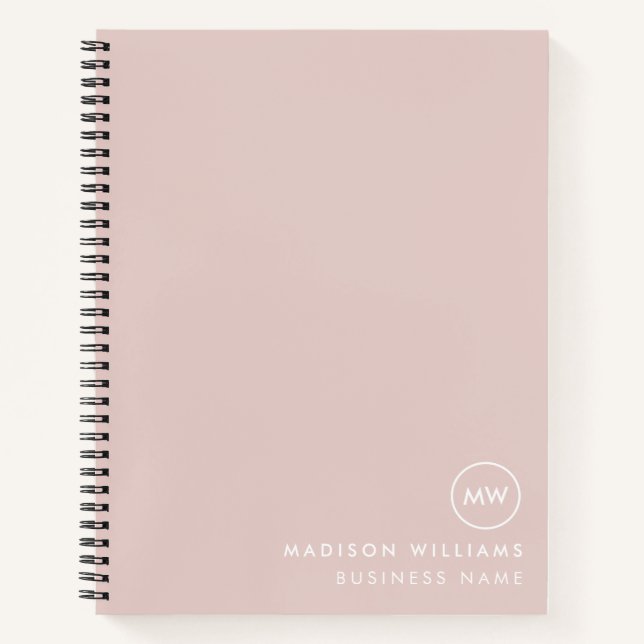 Custome Minimal Monogram  Notebook (Front)