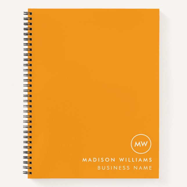 Custome Minimal Monogram  Notebook (Front)
