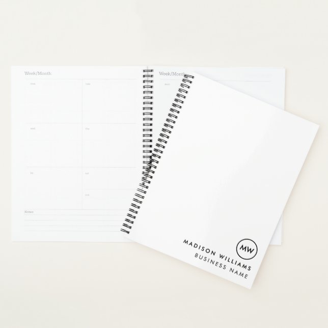 Custome Minimal Monogram Planner (Display)