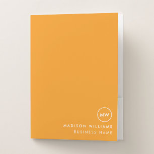 Custome Minimal Monogram Pocket Folder