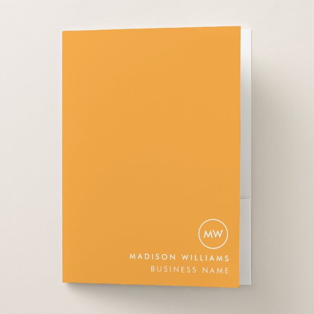 Custome Minimal Monogram Pocket Folder (Front)