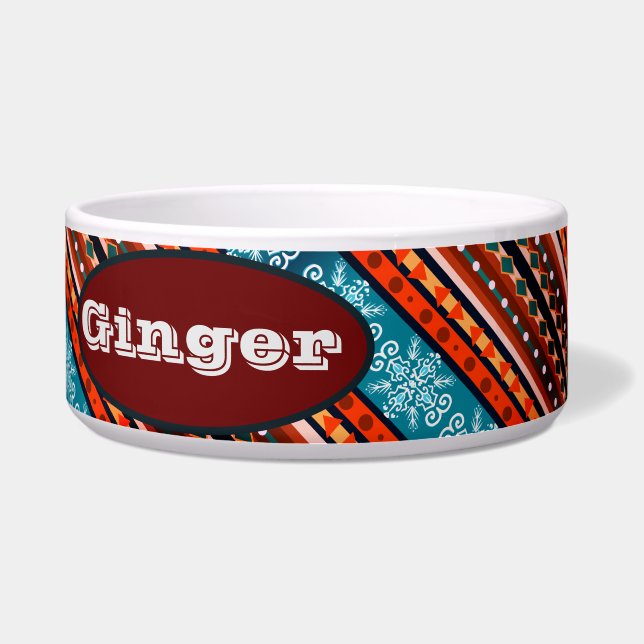 Custome Name Cozy Winter Pattern Bowl (Front)