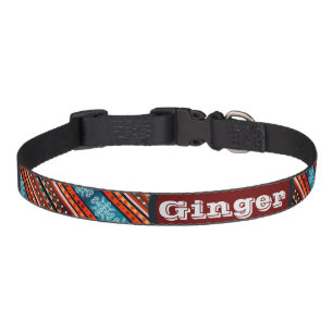 Custome Name Cozy Winter Pattern Pet Collar