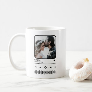 Custome Photo Song Playlist Couple Valentine's Day Coffee Mug