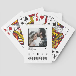 Custome Photo Song Playlist Couple Valentine's Day Poker Cards