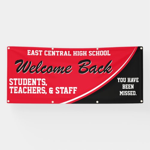 Custome Red Welcome Back to School  Banner
