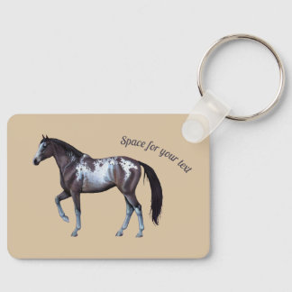 Custome Text | Western Appaloosa horse | running - Keychain