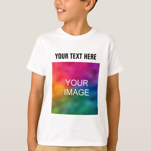 Customer Add Image Photo Text Kids Boys T_Shirt