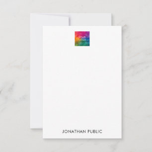 Customer Add Your Name Logo Here Modern Vertical Note Card
