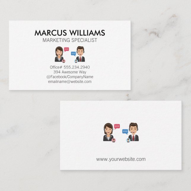 Customer Agents Business Card (Front/Back)