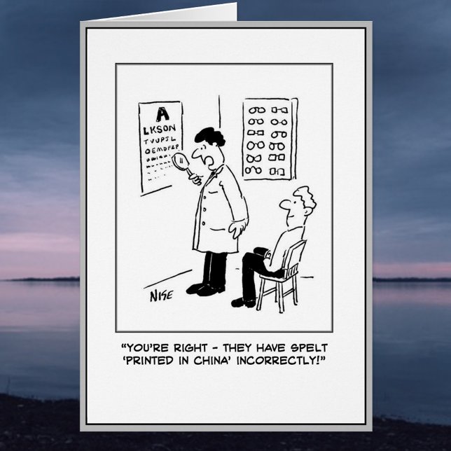 Customer and Optician Cartoon. Cards (Creator Uploaded)