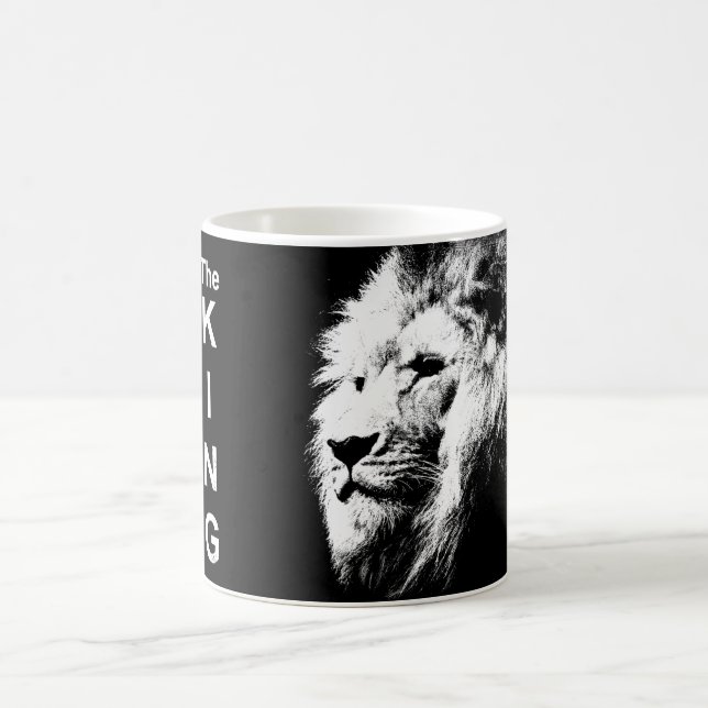 Customer Animals Lion Face King Elegant Template Coffee Mug (Center)