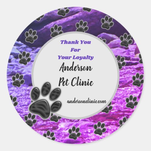Customer Appreciation Animal Caregiver Thank You Classic Round Sticker