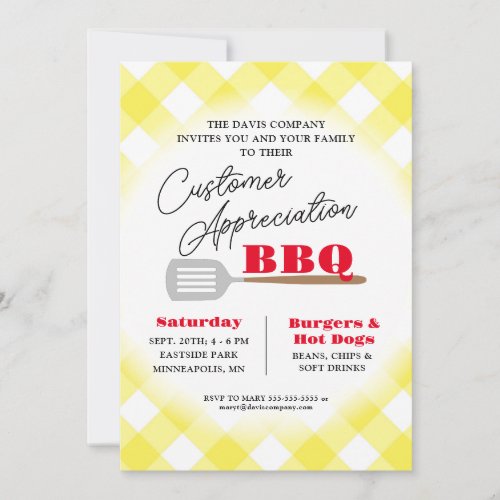 Customer Appreciation BBQ Grilling Event Invitation