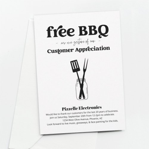 Customer Appreciation Business BBQ Party Invitation