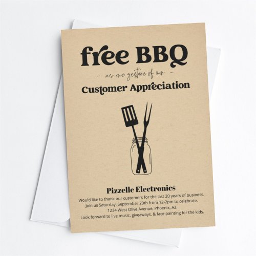 Customer Appreciation Business BBQ Party Invitation