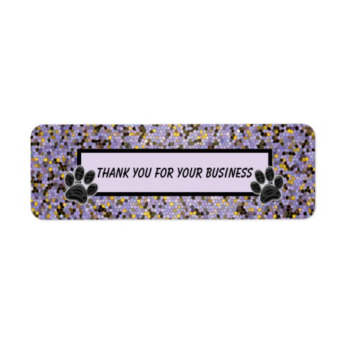 Customer Appreciation Business Paw Print Thank You Label