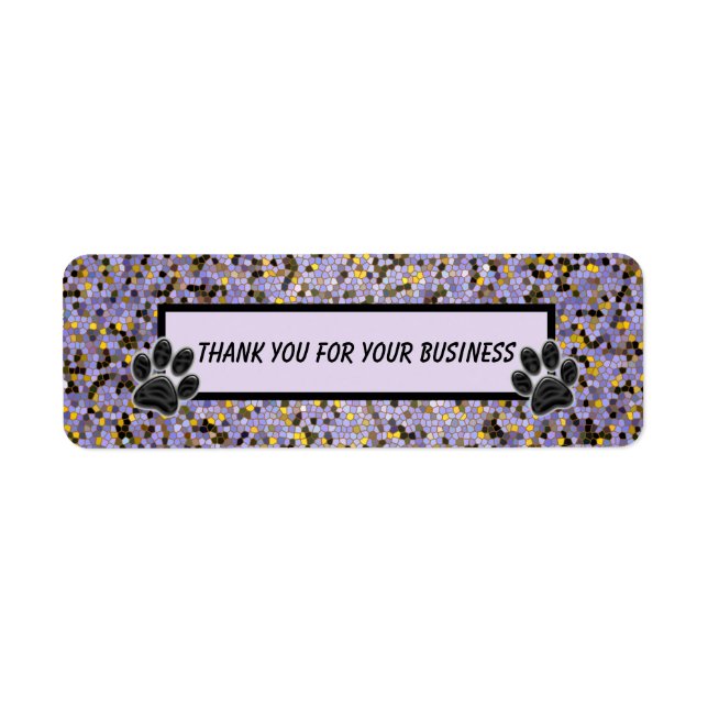 Customer Appreciation Business Paw Print Thank You Label (Front)