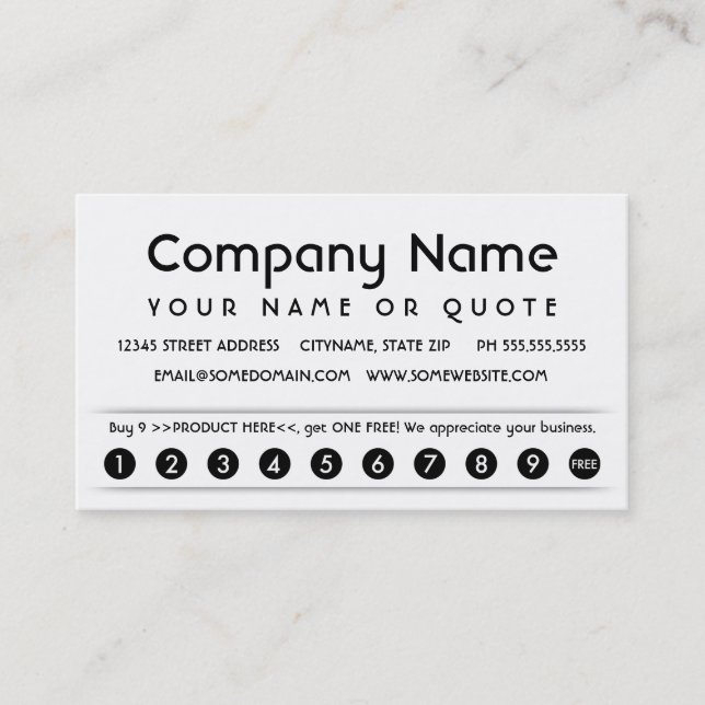 customer appreciation card (Front)