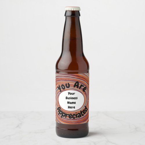 Customer Appreciation Colorful Business Thank You Beer Bottle Label