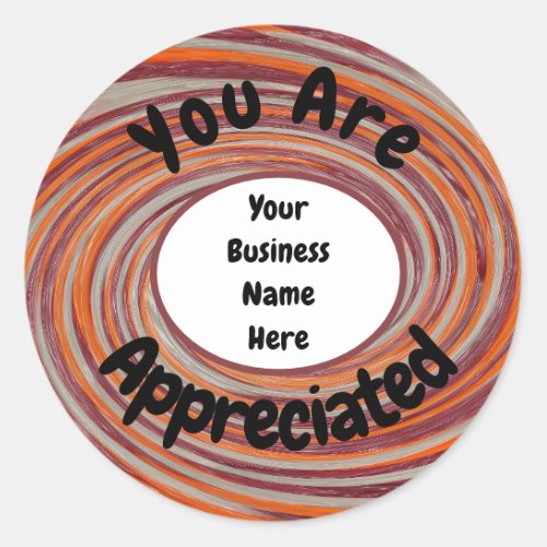Customer Appreciation Colorful Business Thank You Classic Round Sticker