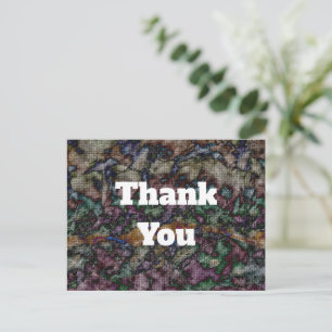 Customer Appreciation Colorful Mosaic Thank You Postcard