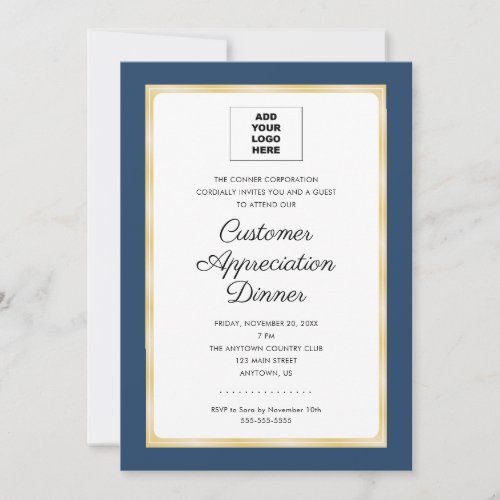 Customer Appreciation Dinner Corporate Logo Invitation