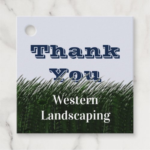 Customer Appreciation Green Grass Thank You Favor Tags