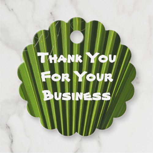Customer Appreciation Green Palm Leaf Business Favor Tags