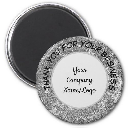 Customer Appreciation Marbled Gray Business Promo Magnet