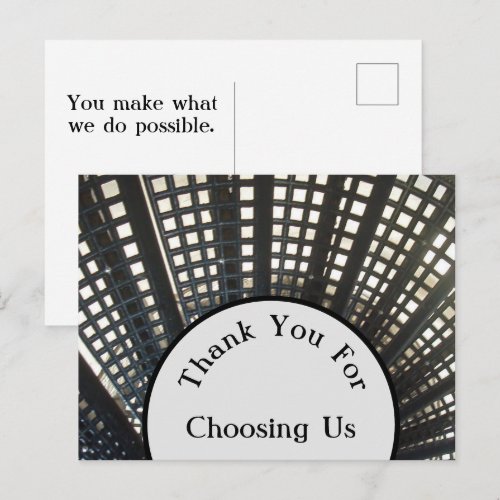 Customer Appreciation Minimalist Client Thank You Postcard
