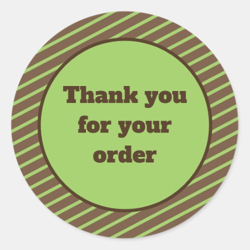 Customer Appreciation Minimalist Striped Thank You Classic Round Sticker